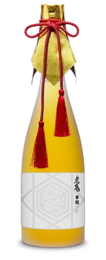 小野酒造 老亀 黄龍のラベル
